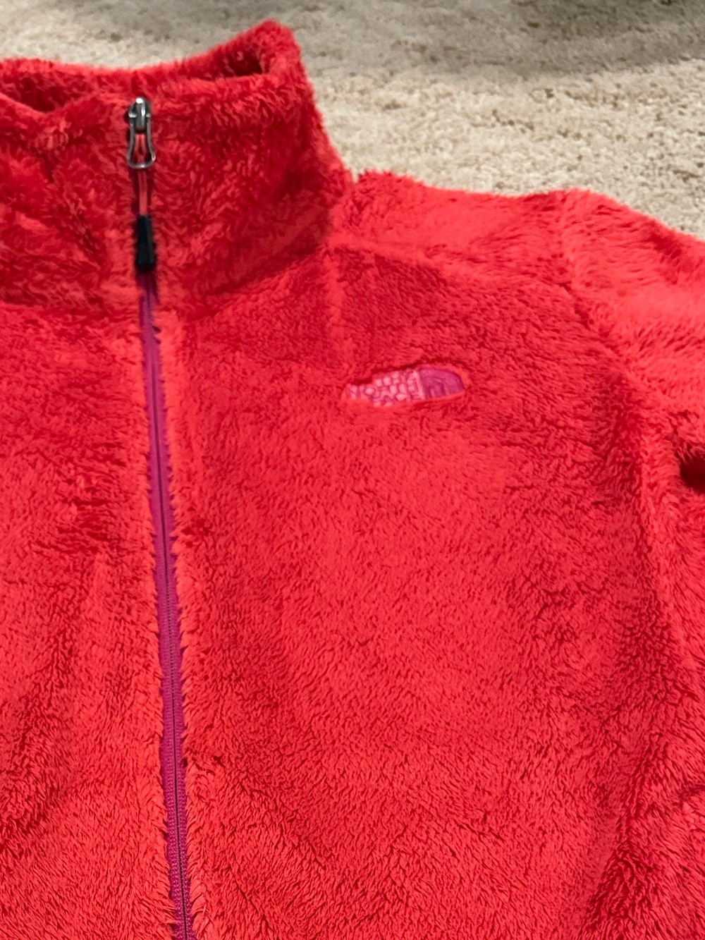 WOW POSHMARK - Authentic The North Face Osito Red Velour Jacket